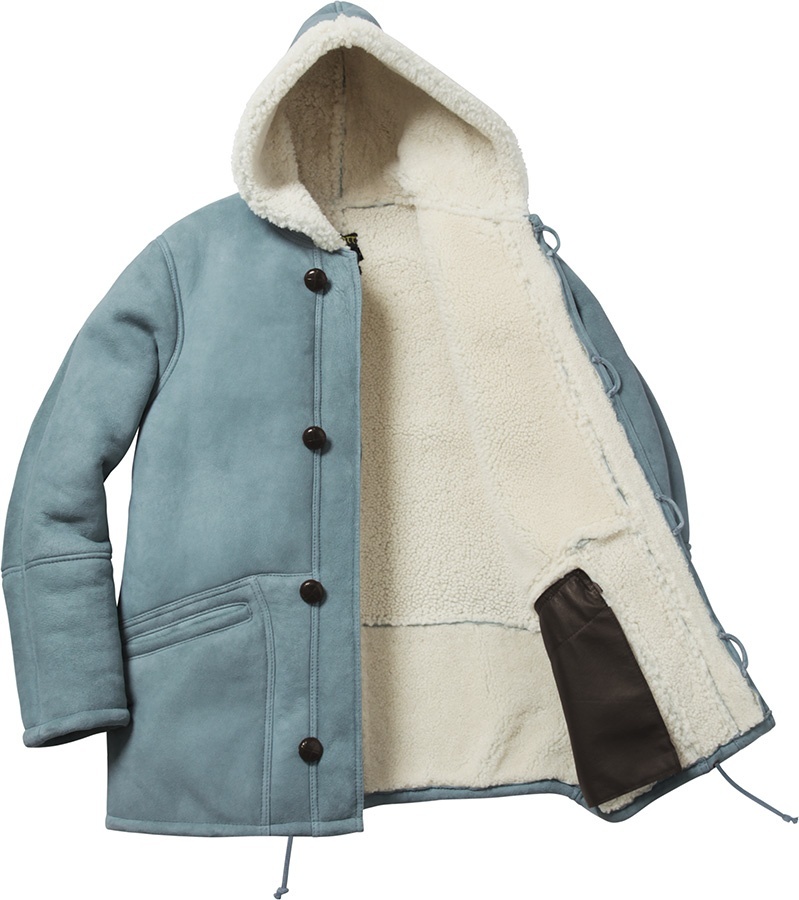 Supreme/Schott® Hooded Shearling view 3